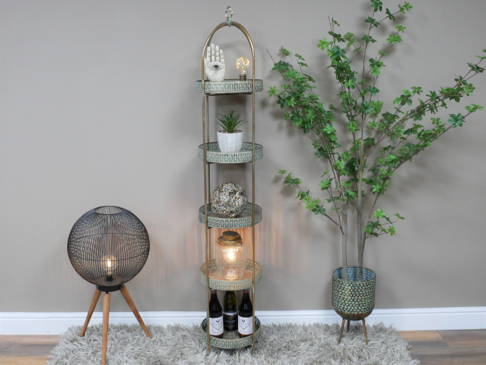 Moroccan Style 5 Tier Shelves