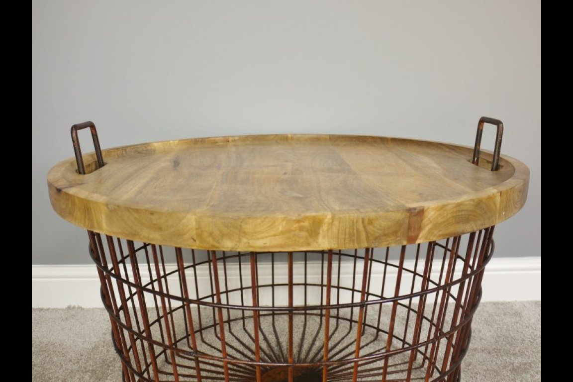Basket With Wood Lid