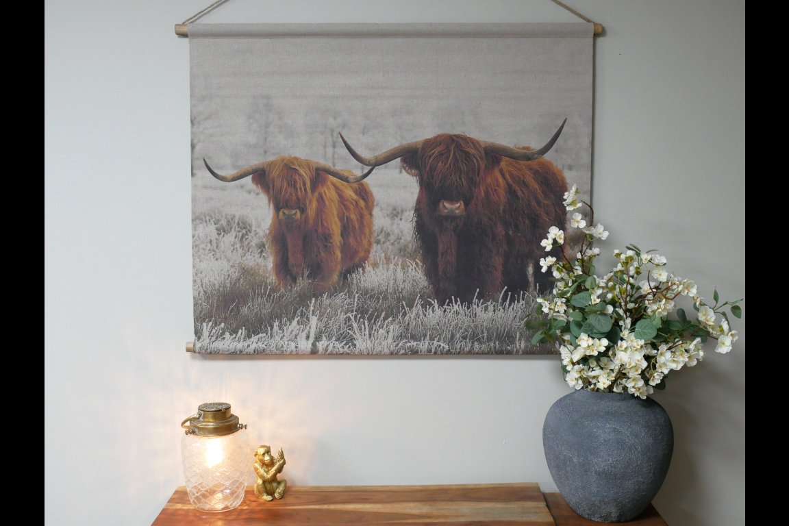 Canvas Wall Art - Two Cows