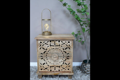 Carved Bedside