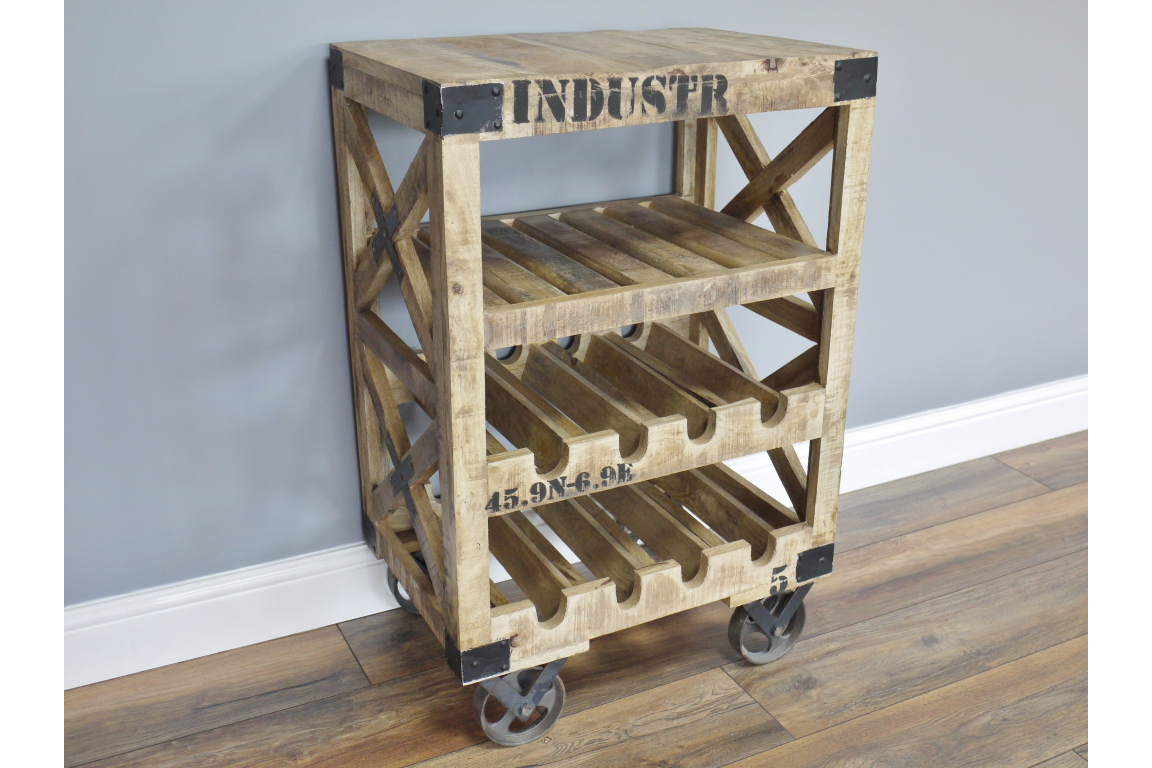 Industrial Wine Trolley
