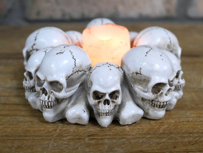 Skulls Candle Holder
