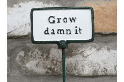 Plant Sign - Grow Damn It