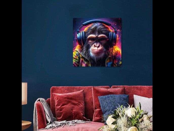 DJ Monkey Wall Art - Mini