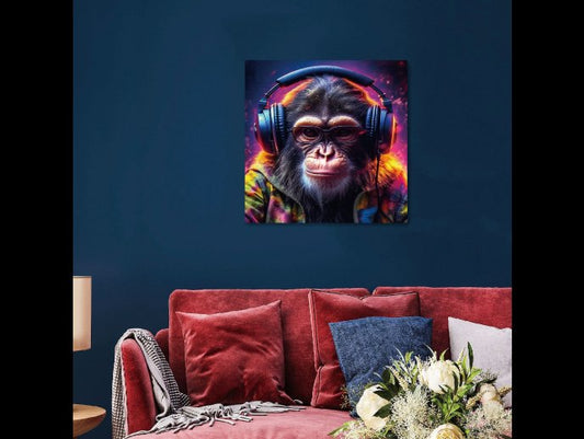 DJ Monkey Wall Art - Mini