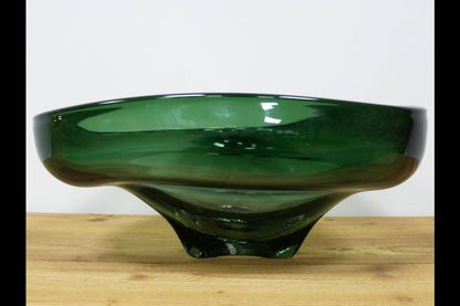 Large Green Glass Bowl