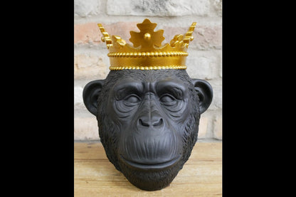 Gorilla Head With Crown
