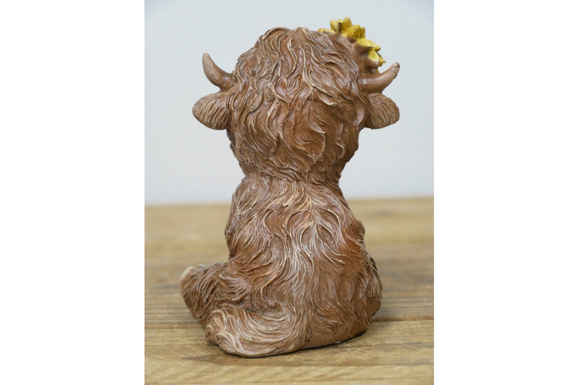 Sitting Highland Cow