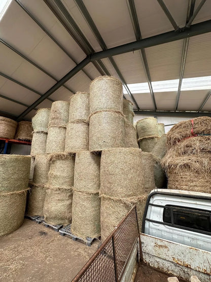 LARGE HAY BALES MEADOW HAY ROUND BALES HORSES NO RAGWORT NO SPRAY