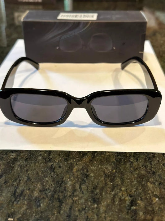 DESIGNED BY SOKACH IN ITALY ANTI GLARE GLASSES RECTANGLE BLACK FRAME BLACK LENSE