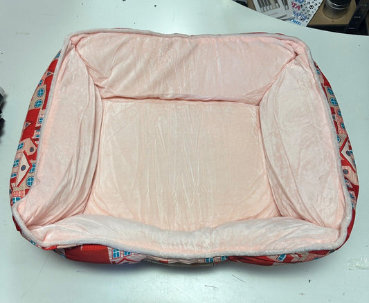 DZ AIMER WASHABLE WATERPROOF RED DOG CAT PET BED SIZE SMALL 50 X 40 CM