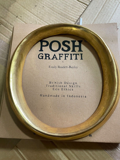 O POSH GRAFFITI DECORATIVE GOLD GILT WOODEN LETTER X 23CM HIGH HOME WALLART