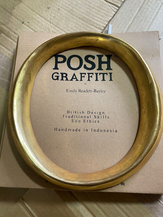 O POSH GRAFFITI DECORATIVE GOLD GILT WOODEN LETTER X 23CM HIGH HOME WALLART