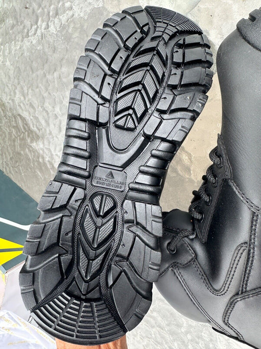 DELTAPLUS SAFETY WORK BOOTS STEEL TOE CAP LEATHER WATER RESISTANT SIZE 4