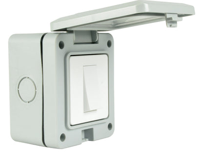 REXTON IP55 RATED 1 GANG 2 WAY WALL LIGHT SWITCHES OUTDOOR WATERPROOF GARDEN