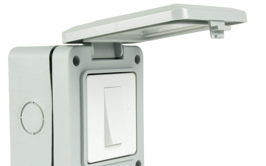 REXTON IP55 RATED 1 GANG 2 WAY WALL LIGHT SWITCHES OUTDOOR WATERPROOF GARDEN