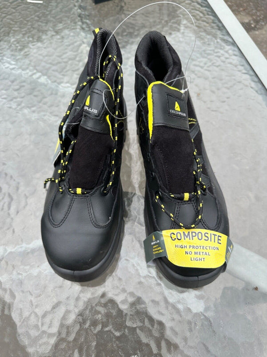 DELTAPLUS SAFETY WORK BOOT COMPOSITE TOE CAP LEATHER WATER RESIST S3 SIZE UK 7