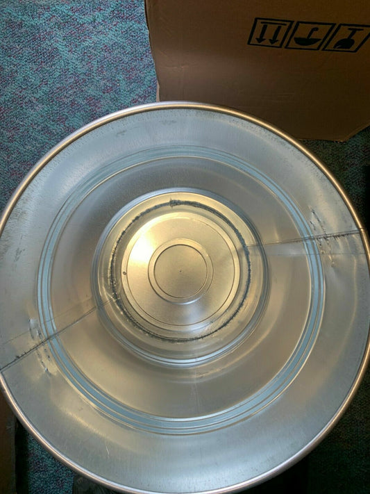 FUNKY JUNK YARD STEEL BIN WITH LID, 380 X 460 X 300MM, SILVER