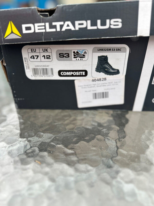 DELTAPLUS SAFETY WORK BOOT COMPOSITE TOE CAP LEATHER WATER RESIST S3 SIZE UK 12