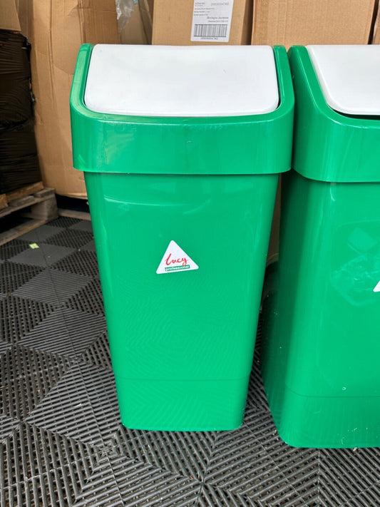 PLASTIC SWING BIN HIGH QUALITY 50 LITRES FOR HOME KITCHEN OFFICE RUBBISH WASTE