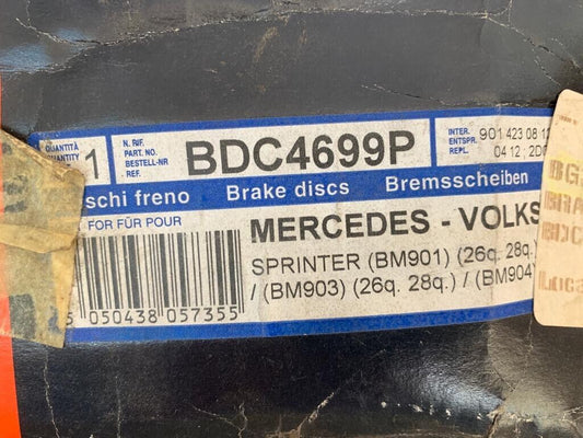 SPRINTER 2X BRAKE DISCS (PAIR) SOLID 258MM BDC4699 QH ET 9014230412 BDC4699P