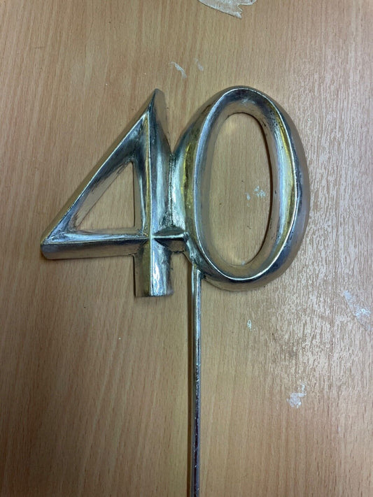 POSH GRAFFITI SILVER NUMBERS 40TH PARTY BIRTHDAY CHRISTMAS 46CM HIGH