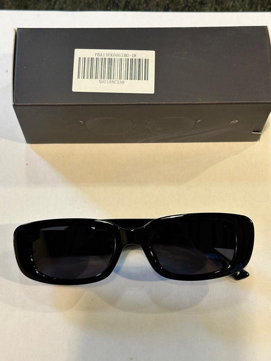 DESIGNED BY SOKACH IN ITALY ANTI GLARE GLASSES RECTANGLE BLACK FRAME BLACK LENSE
