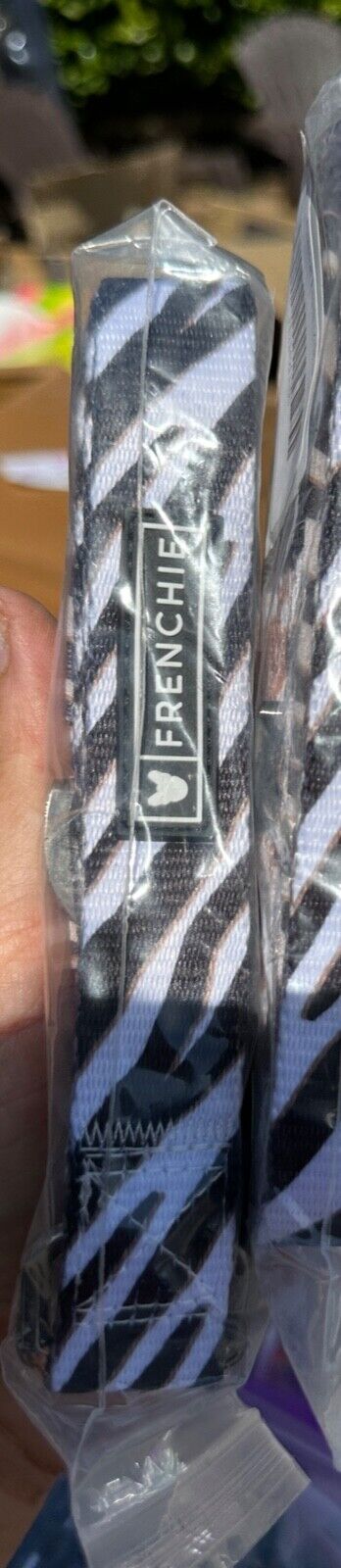 FRENCHIE DOG / PUPPY LEAD LEASH BLACK / WHITE PATTERN 1.4M LONG BRAND NEW